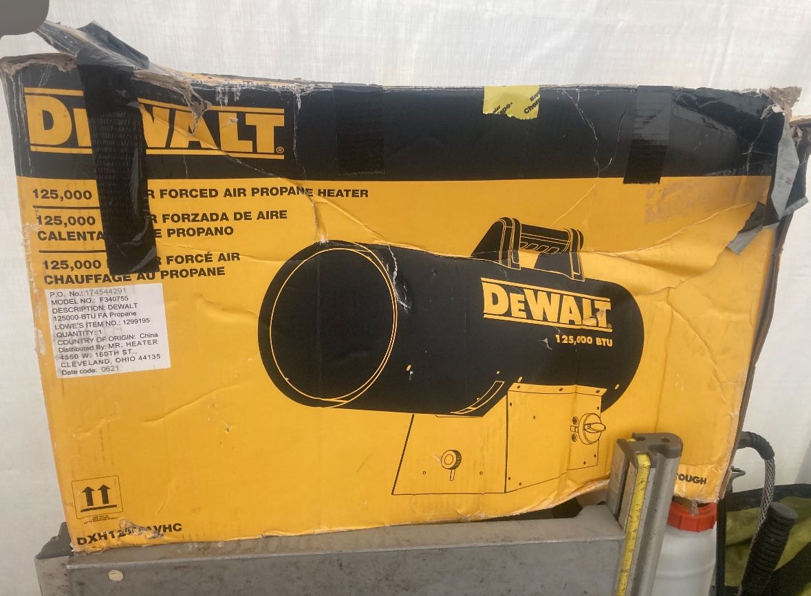 Forced air propane heater with an electric water heater