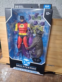BATMAN & ACE THE BAT-HOUND SILVER AGE Platinum Edition DC Multiverse McFarlane