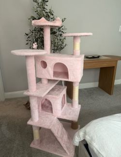 Pink cat tree