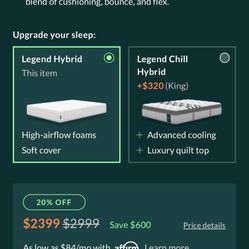 Leesa Legend King Size Mattress