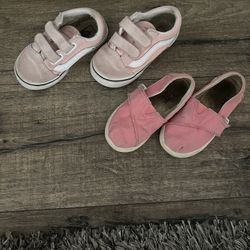 Toddler Girls Vans And Toms Size 7