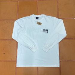 Stussy Honolulu Chapter Store Long Sleeve Shirt White Size Large new with tags