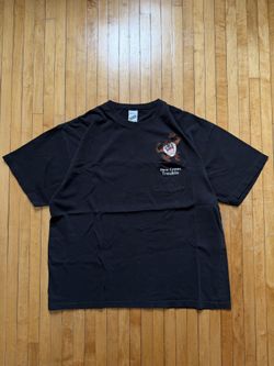 VTG 90a Warner Bros Studio Taz ‘Here Comes Trouble' Graphic Black Tee Sz. XL