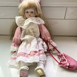 Vintage Victorian Style Porcelain Doll