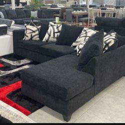 New Black 110 Sectional Including Free Delivery
