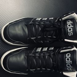 Adidas High-Top Sneakers (Black/White)