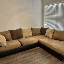 Brown sectional sofa 