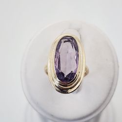 10k gold vintage amethyst ring