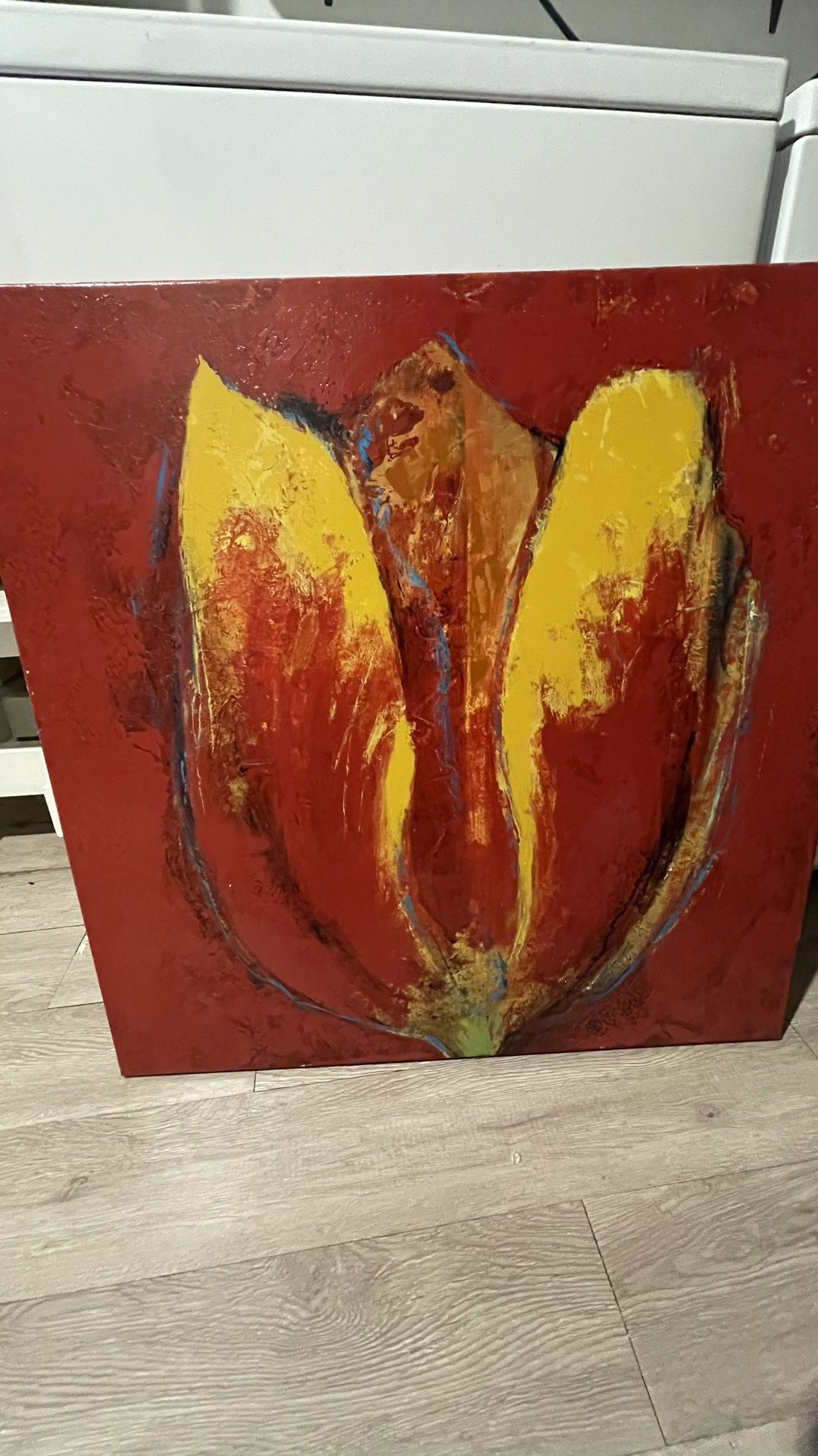 Colorful Square canvas/artwork of Abstract Tulip