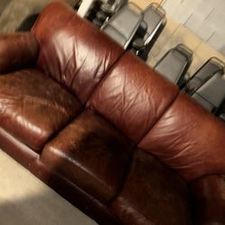 Leather Couch And Chair 