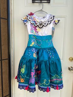 Disney Encanto Mirabel Dress Costume, for Girls size S 4-6 NEW