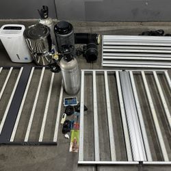 Complete Indoor Hydroponics Grow Setup – LED Lights, CO2, Dehumidifier, Air filter – $1200  (OBO)
