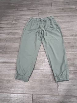WOMENS LOFT GREEN JOGGER CARGO PANTS SIZE MEDIUM
