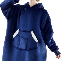 Wearable Sherpa Hoodie Blanket 