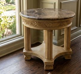 Floral Frieze End Table