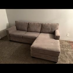 Beige sectional couch