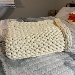 Cream 15 Lb Weighted Blanket 