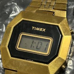Vintage Timex Digital 80’s era Gold Tone