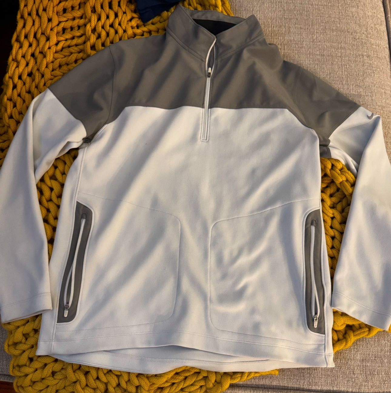 Nike Golf Tour Performance Dri-fit Half 1/2 Zip Pullover Jacket (2Tone Gray) Size Medium