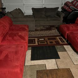 Great Condition Couches Along With Carpets