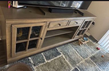 Furniture tv stand 80” solid wood