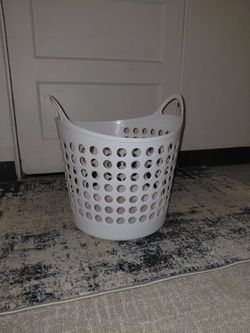 White Flexible Laundry Basket