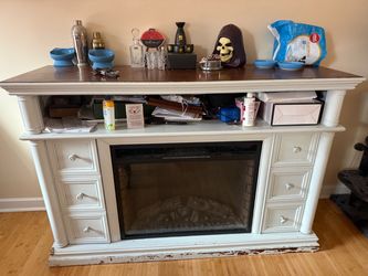 Tv stand with fireplace