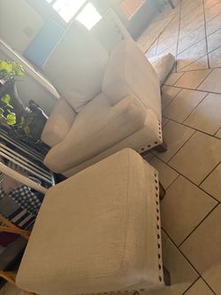 Lounger and ottoman