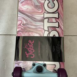 Justice 31" Standard Popsicle Complete Beginner Skateboard for Kids, 50mm Wheels, Marble