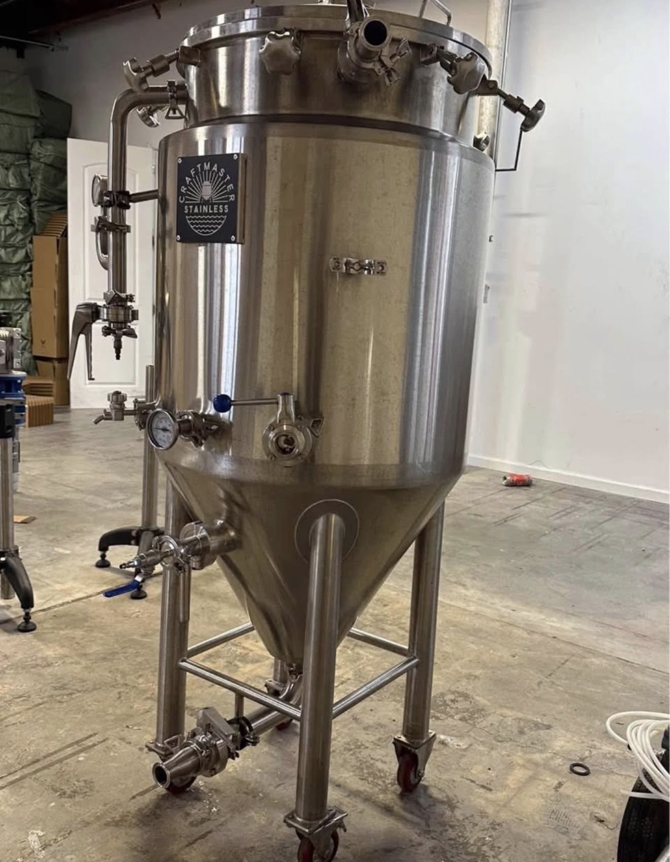Stainless Steel Sanitary Process Tank - 2" Jacketed, Net Volume 2 BBL I Brewery Equipment
