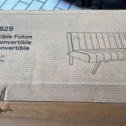 Futon- W71”, H44”,  was seating in the garage Brand new still in the Box. Address 