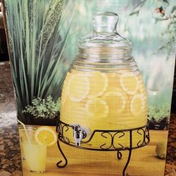 Vintage Glass Beehive Beverage Dispenser 