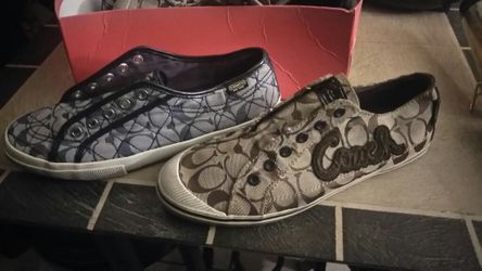 2 pair of used Coach shoes decent condition