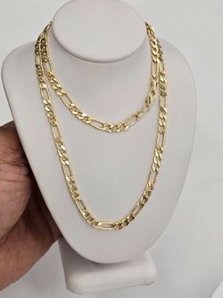 14k Real Gold Figaro Chain 4.5mm 22 inch