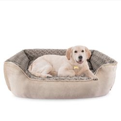 JOEJOY Rectangle Dog Bed For Large Medium Small Dogs Machine Washable Sleeping Sofa Non-Slip Bottom Breathable Soft Puppy Bed Durable Orthopedic Calmi