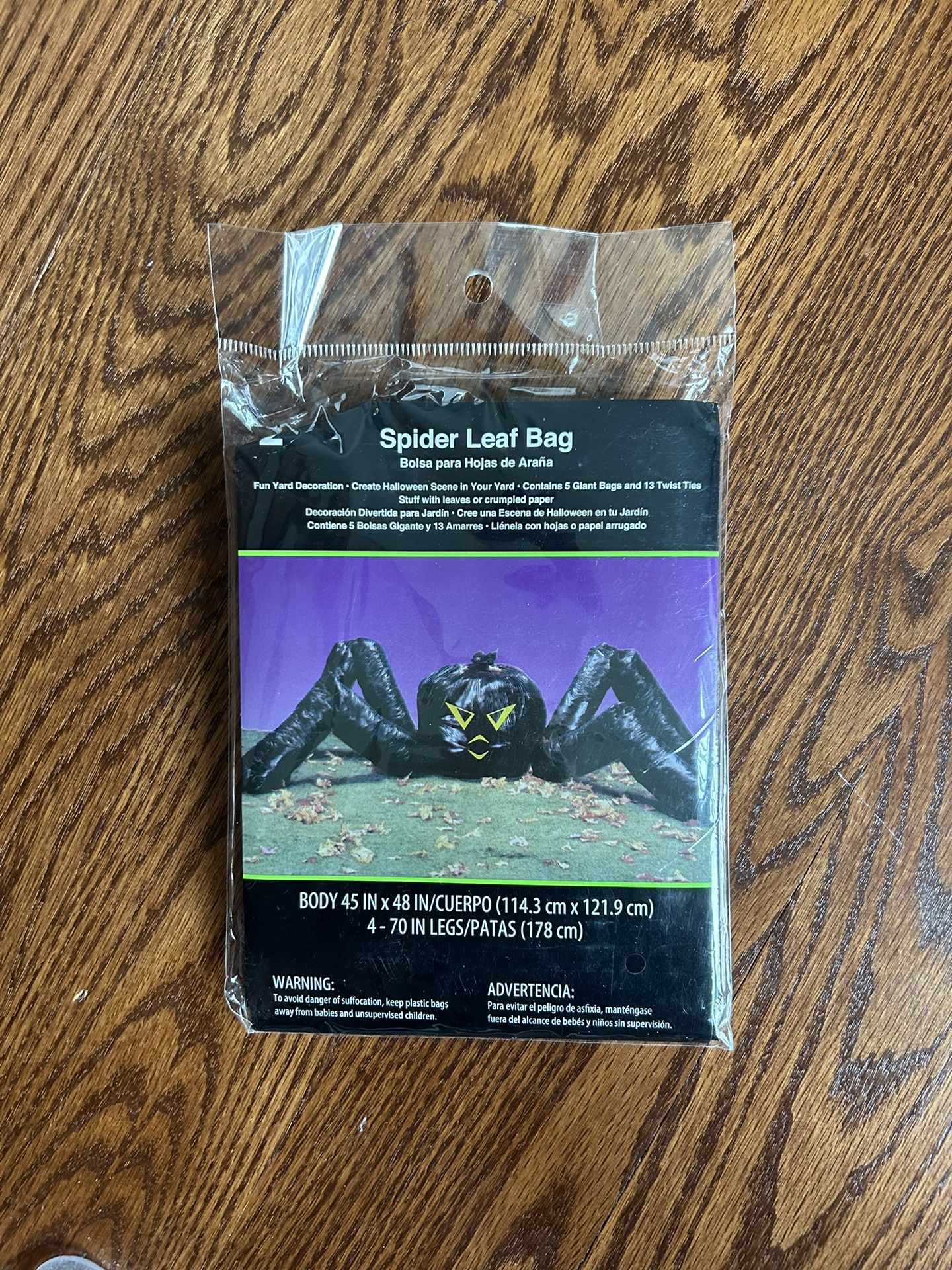 Giant Spider, Leaf Bag, Halloween Yard Decoration