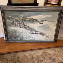 Large Oil Painting Signed By Artist 