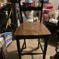 2 Bar wooden stool chairs 