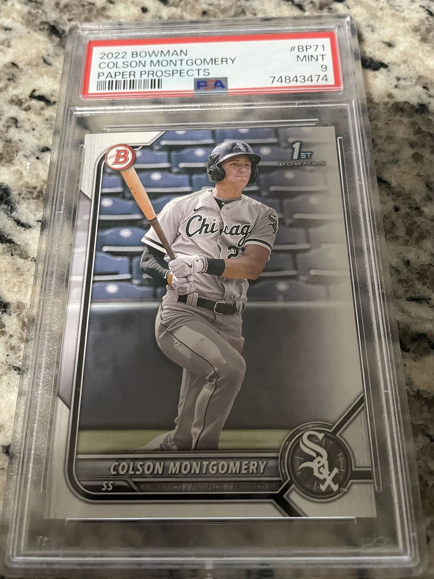 2022 1st Bowman Prospects #BP71 Colton Montgomery PSA 9 Mint