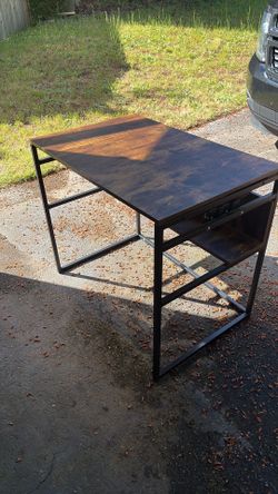 Elevated Wood and metal desk
