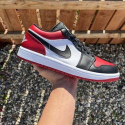 Jordan 1 Low Bred Toe (Size 4.5Y, 5.5Y, 8.5, 9, 9.5, 10)