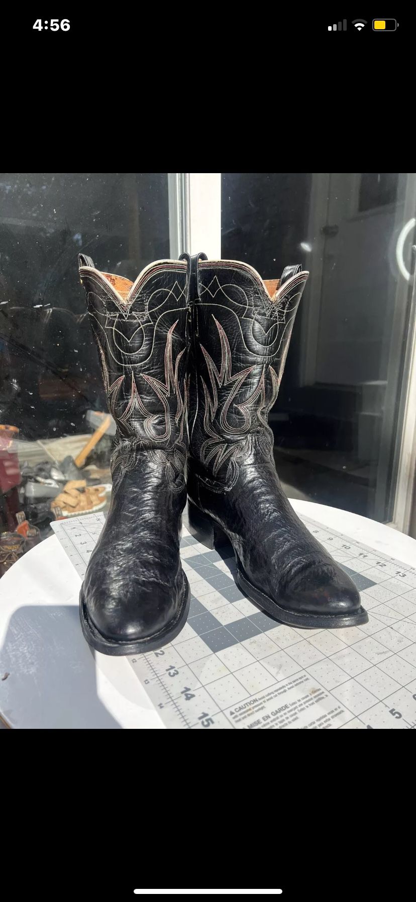 Vintage Shark Skin Cowboy  Boots 