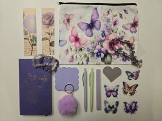 Purple Butterfly Gift Set Bundle