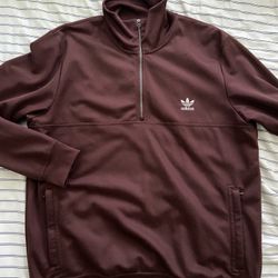 Adidas Quarter Zip Burgundy XL