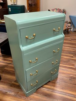 Waterfall Chest of Drawers, Verdigreen