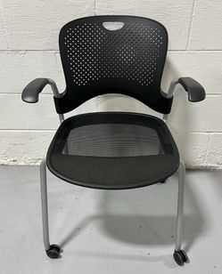 Herman Miller Caper Stackable Rolling Chair with Armrests