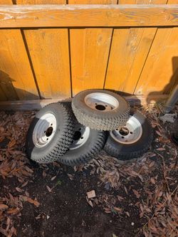 New 4.80/4.00-8 Tire with 4-Lug Rim Load B