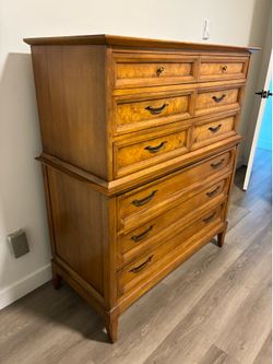 Vintage Burl wood tallboy