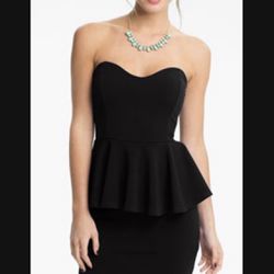 POMPOUS GIRLY, Black Strapless Dress, Size S