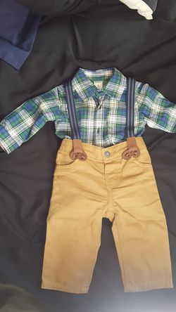 Baby boy suspender set 6M
